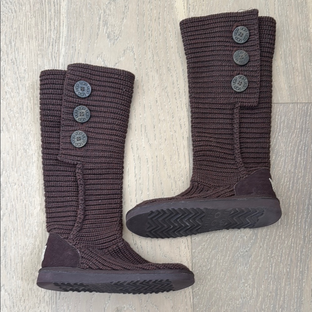 New UGG Classic Cardy Knit Boots USA 6